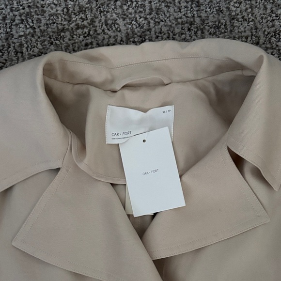 OAK + FORT Beige Trench Coat - Picture 2 of 8